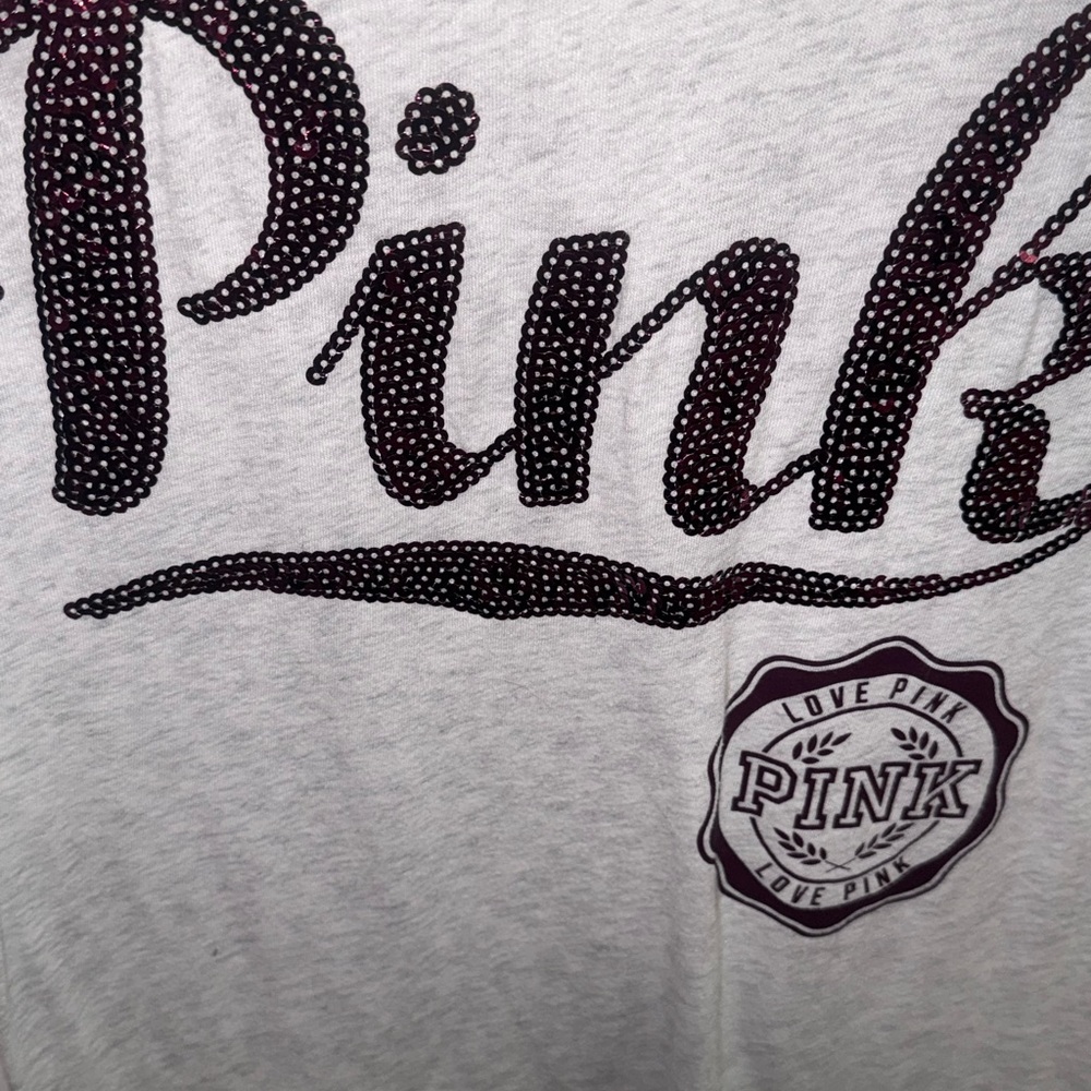 PINK Victoria's Secret Light Gray Tee